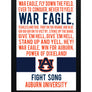 Limited Edition Auburn Tigers War Eagle Fight Song Poster - Officially Licensed Print Art - 13x19"