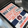 Limited Edition Auburn Tigers War Eagle Fight Song Poster - Officially Licensed Print Art - 13x19"