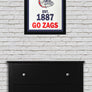 Limited Edition Gonzaga Bulldogs Est. 1887 Banner Poster - Go Zags Poster Art Print - 13x19"