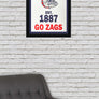 Limited Edition Gonzaga Bulldogs Est. 1887 Banner Poster - Go Zags Poster Art Print - 13x19"