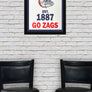 Limited Edition Gonzaga Bulldogs Est. 1887 Banner Poster - Go Zags Poster Art Print - 13x19"