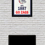 Limited Edition Gonzaga Bulldogs Est. 1887 Banner Poster - Go Zags Poster Art Print - 13x19"