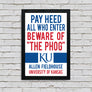 Limited Edition Kansas Jayhawks Beware of the Phog Poster Art Print - Gifts for Jayhawks Fans