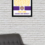 Limited Edition LSU Tigers Fight Song Poster - Glory of the Purple Gold Art Print 13x19"