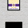 Limited Edition LSU Tigers Fight Song Poster - Glory of the Purple Gold Art Print 13x19"