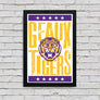 Limited Edition LSU Tigers Poster - Geaux Tigers Letterpress Art Print 13x19"
