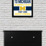 Limited Edition Michigan Wolverines Fight Song Poster - Hail to the Victors Print Art - 13x19"