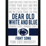 Limited Edition Penn State Fight Song Poster - Fight On State Print Art - 13x19"