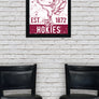 Limited Edition Virginia Tech Hokie Bird Vintage Poster Art Print
