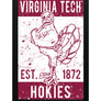 Limited Edition Virginia Tech Hokie Bird Vintage Poster Art Print
