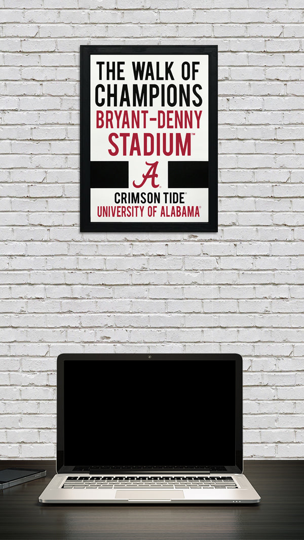 Limited Edition The Walk of Champions Alabama Crimson Tide Poster Art - 13x19"
