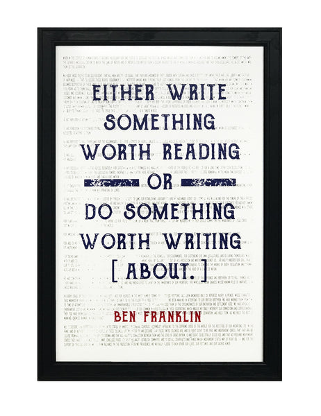 Ben Franklin Poster Art - Patriotic Motivational Quote