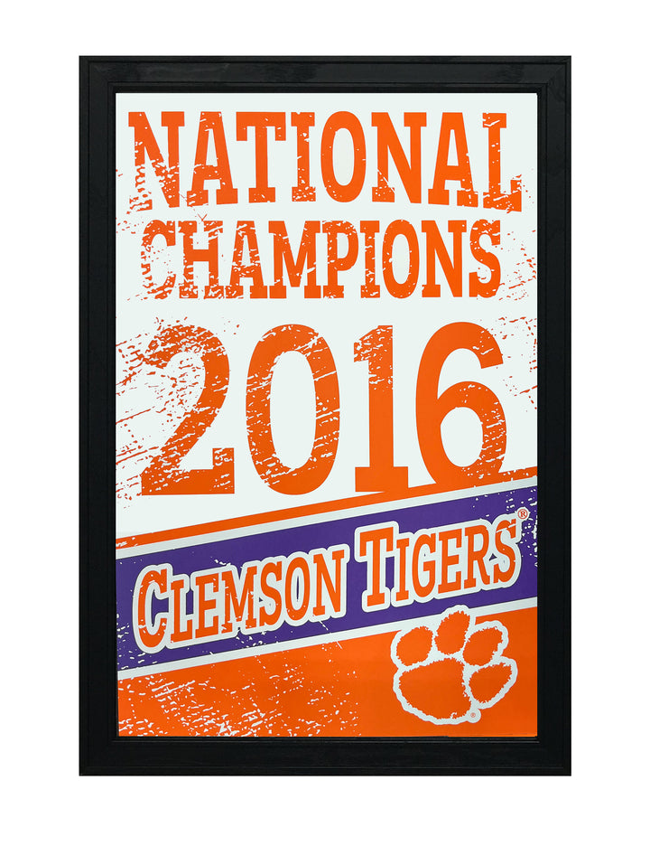 Limited Edition 2016 Clemson Tigers National Champions Poster Art - 13x19"