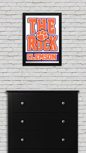 Limited Edition Howard's "The Rock" Clemson Tigers Poster Art - 13x19"