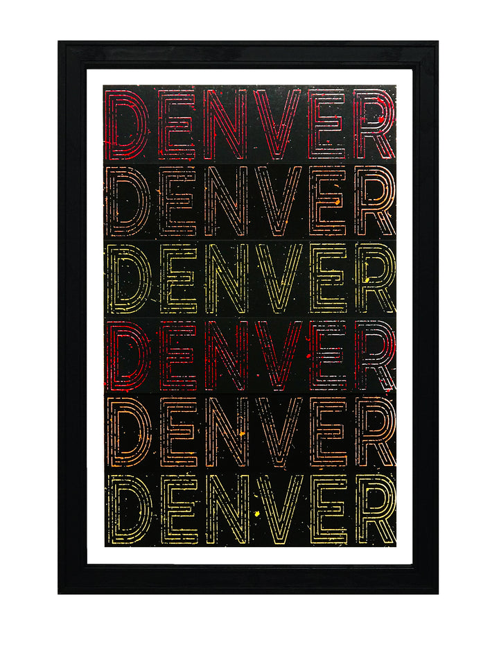 Limited Edition Denver Typography Poster - Handcrafted Art Print - 13x19"
