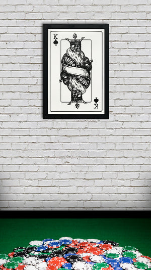 Limited Edition King of Spades Poster Art - Poker Room Decor - 13x19"