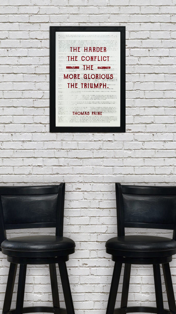 Limited Edition Thomas Jefferson Poster Art - Honesty First Chapter in Wisdom Quote Red - 13x19"