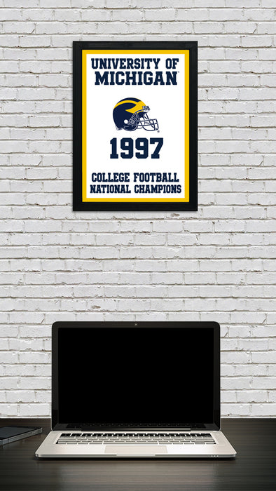 Limited Edition 1997 College Football National Champions Michigan Wolverines Poster - Gifts for Michigan Fans - 13x19"