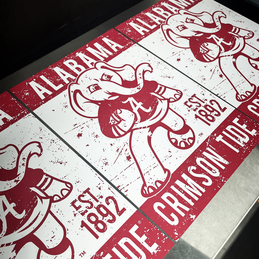 Limited Edition Alabama Crimson Tide Big Al Mascot Poster Art Print - Gifts for Bama Fans - 13x19"