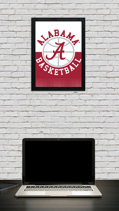 Limited Edition Alabama Crimson Tide Basketball Poster Art - 13x19"