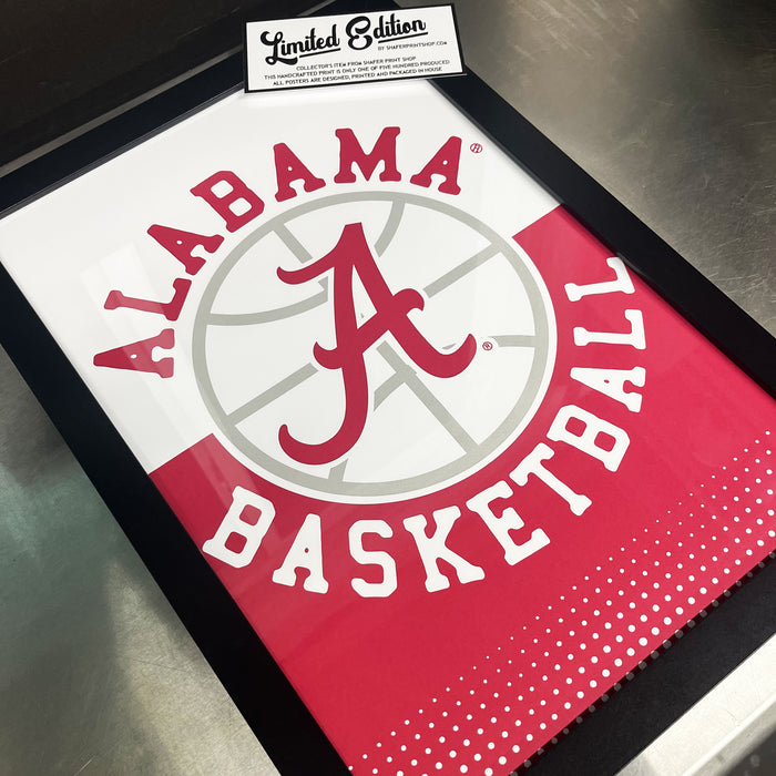 Limited Edition Alabama Crimson Tide Basketball Poster Art - 13x19"