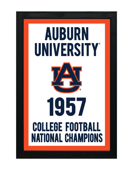 Limited Edition Auburn Tigers 1957 College Football National Championship Poster Art Print - 13x19"