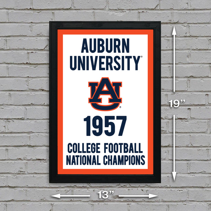 Limited Edition Auburn Tigers 1957 College Football National Championship Poster Art Print - 13x19"