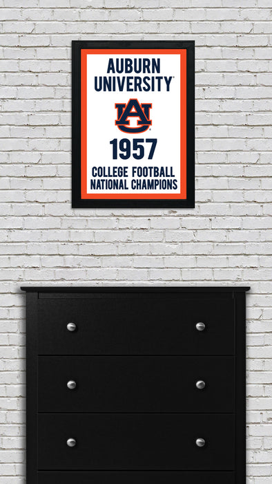 Limited Edition Auburn Tigers 1957 College Football National Championship Poster Art Print - 13x19"