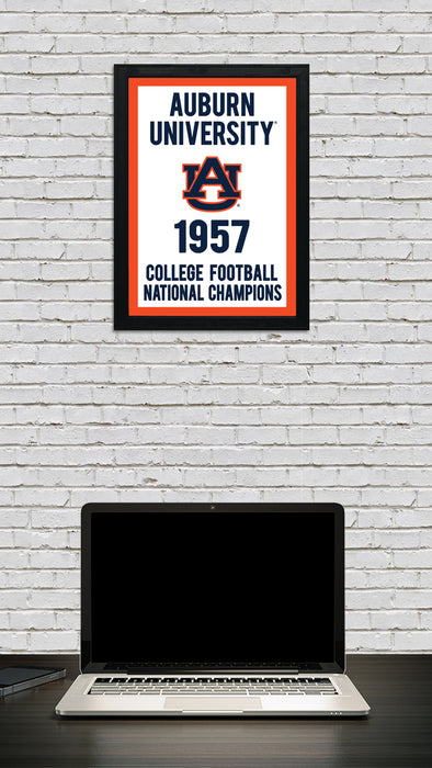 Limited Edition Auburn Tigers 1957 College Football National Championship Poster Art Print - 13x19"