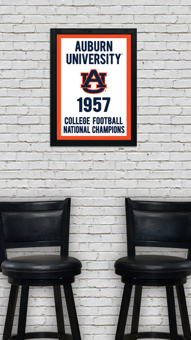 Limited Edition Auburn Tigers 1957 College Football National Championship Poster Art Print - 13x19"