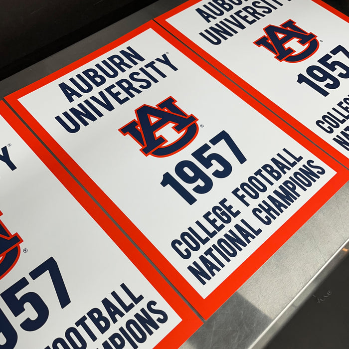 Limited Edition Auburn Tigers 1957 College Football National Championship Poster Art Print - 13x19"
