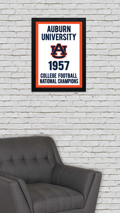 Limited Edition Auburn Tigers 1957 College Football National Championship Poster Art Print - 13x19"