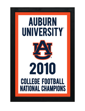 Limited Edition Auburn Tigers 2010 College Football National Championship Poster Art Print - 13x19"