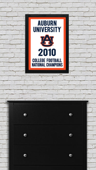 Limited Edition Auburn Tigers 2010 College Football National Championship Poster Art Print - 13x19"