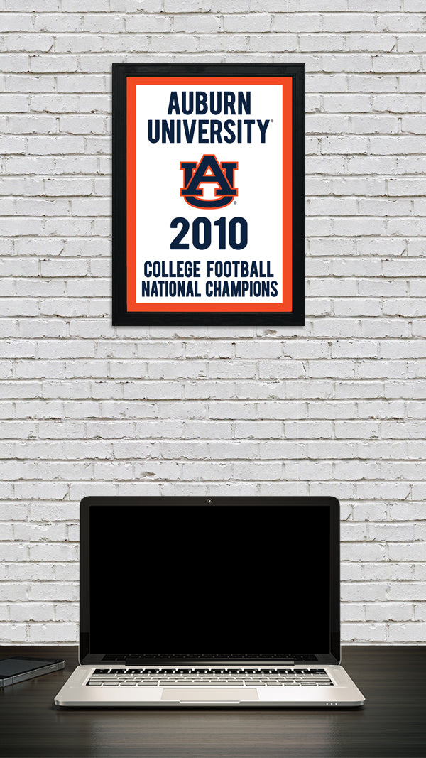 Limited Edition Auburn Tigers 2010 College Football National Championship Poster Art Print - 13x19"