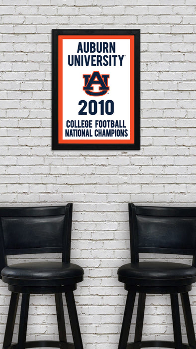 Limited Edition Auburn Tigers 2010 College Football National Championship Poster Art Print - 13x19"
