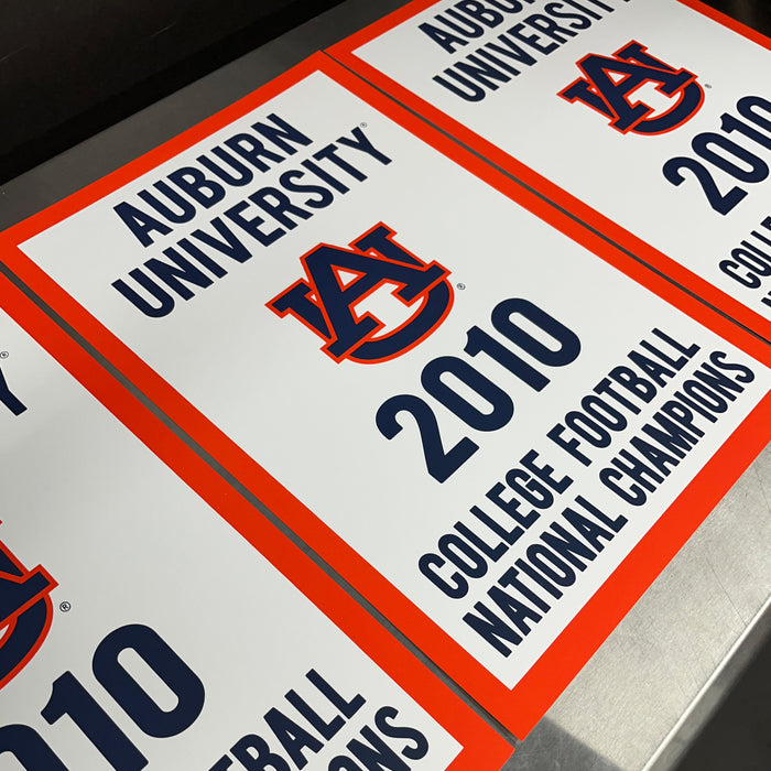 Limited Edition Auburn Tigers 2010 College Football National Championship Poster Art Print - 13x19"