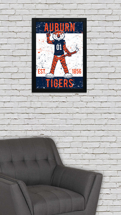 Limited Edition Auburn Tigers Mascot Poster Art Print - 13x19"