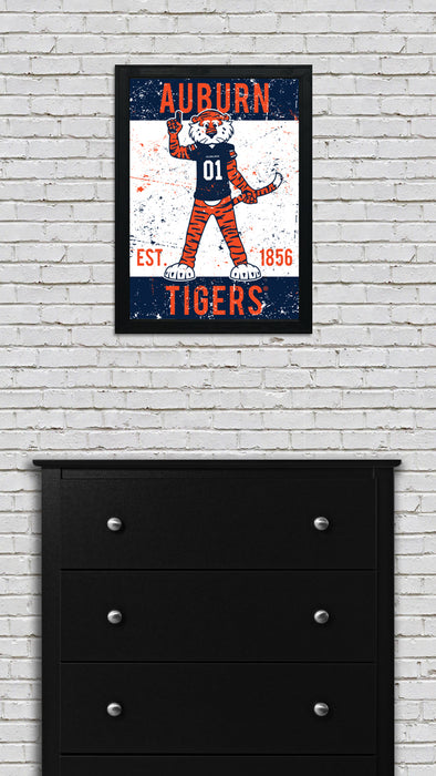 Limited Edition Auburn Tigers Mascot Poster Art Print - 13x19"