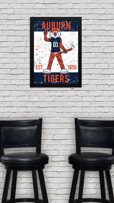 Limited Edition Auburn Tigers Mascot Poster Art Print - 13x19"