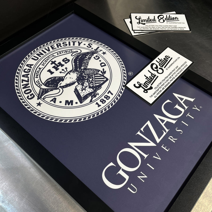 Limited Edition Gonzaga Bulldogs School Seal Poster - 13x19"