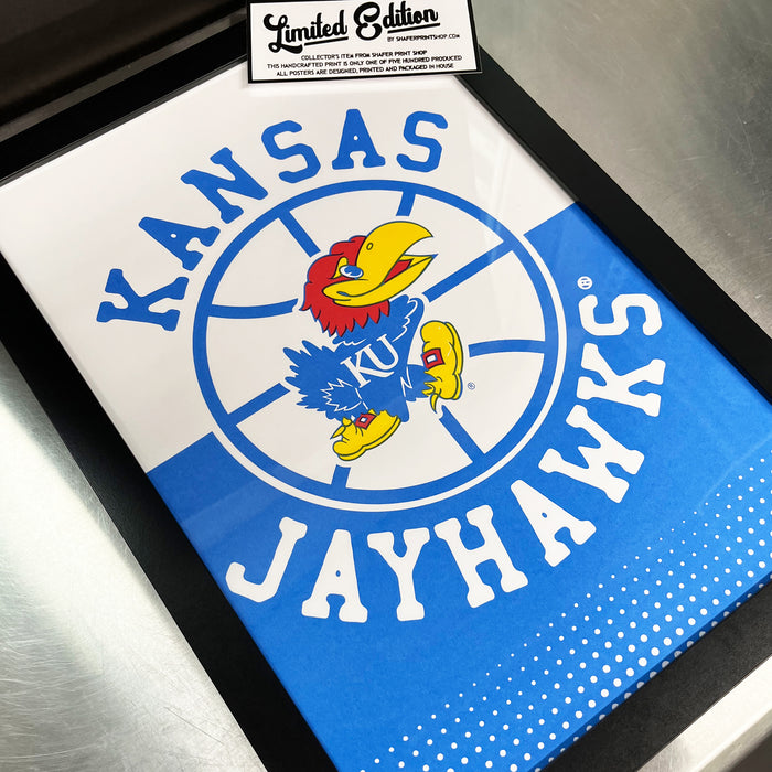 Limited Edition Kansas Jayhawks College Basketball Poster Art Print - 13x19"