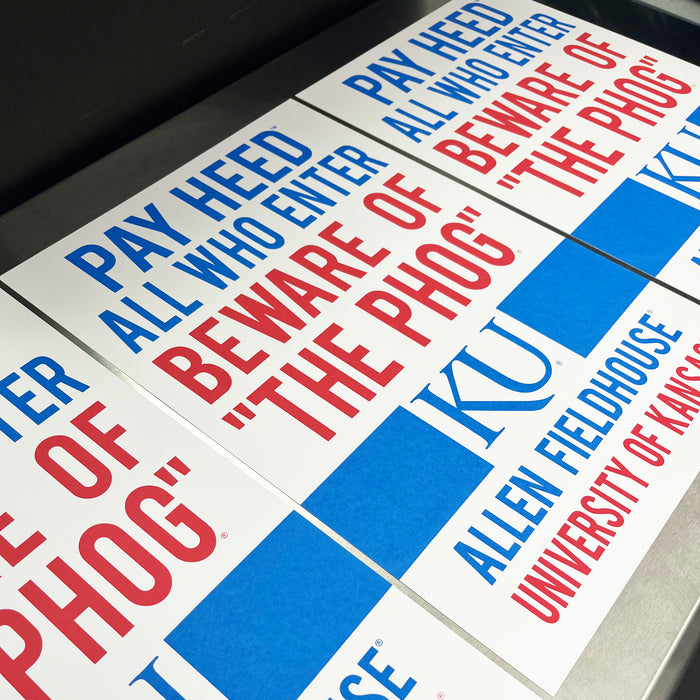 Limited Edition Kansas Jayhawks Beware of the Phog Poster Art Print - Gifts for Jayhawks Fans