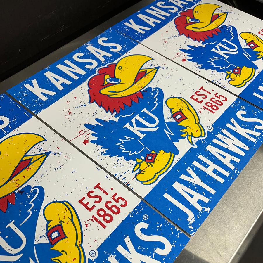 Limited Edition Kansas Jayhawks Mascot Logo Poster Art Print - Gifts for Jayhawks Fans