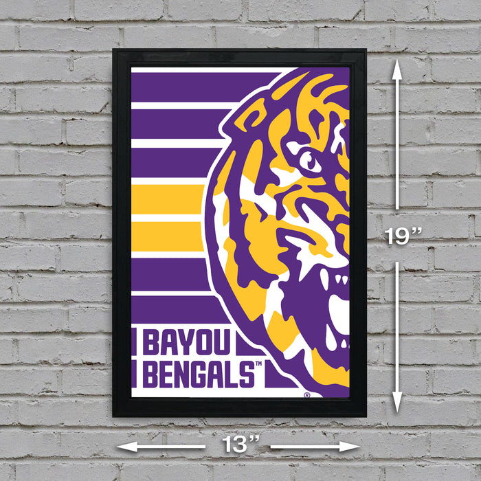 Limited Edition LSU Tigers Bayou Bengals Poster Art Print 13x19"