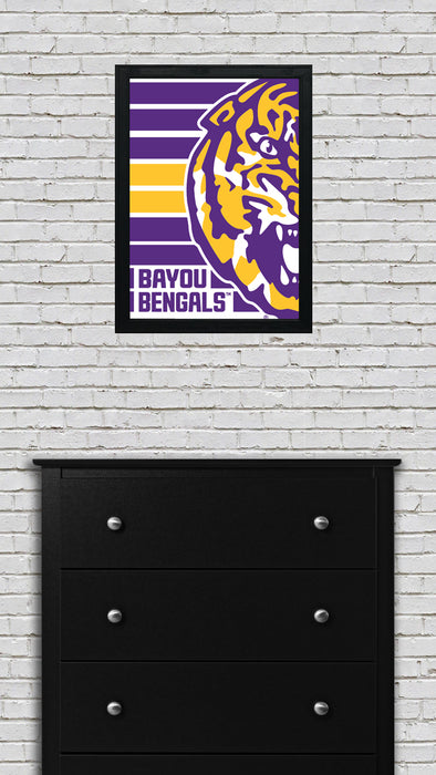 Limited Edition LSU Tigers Bayou Bengals Poster Art Print 13x19"