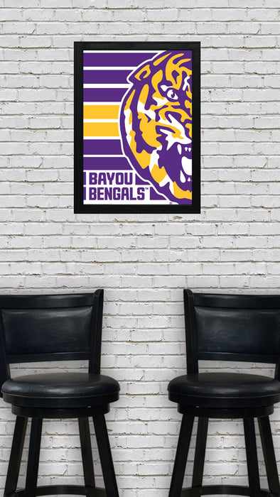 Limited Edition LSU Tigers Bayou Bengals Poster Art Print 13x19"
