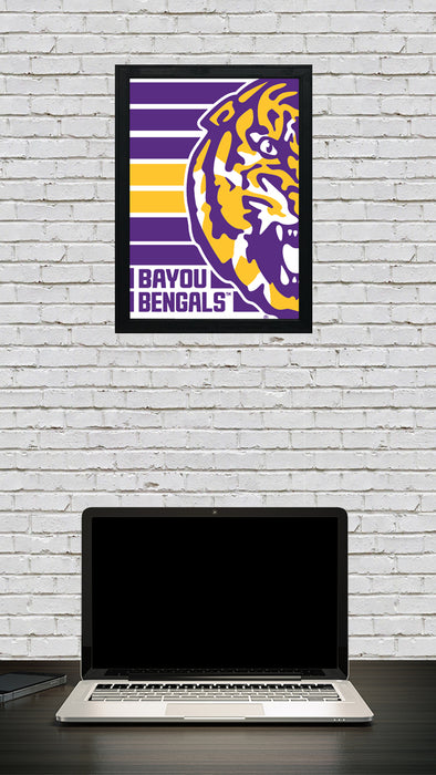 Limited Edition LSU Tigers Bayou Bengals Poster Art Print 13x19"