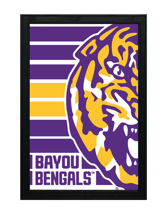 Limited Edition LSU Tigers Bayou Bengals Poster Art Print 13x19"