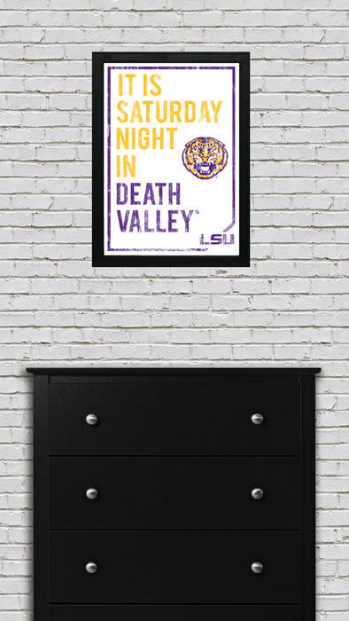 Limited Edition LSU Tigers Poster - It Is Saturday Night In Death Valley Art Print 13x19"